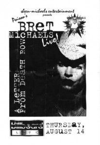 Bret Michaels Show Flyer, Billboard Love